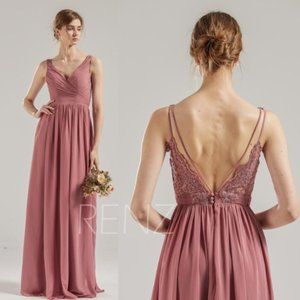 Dusty Rose Bridesmaid Dress